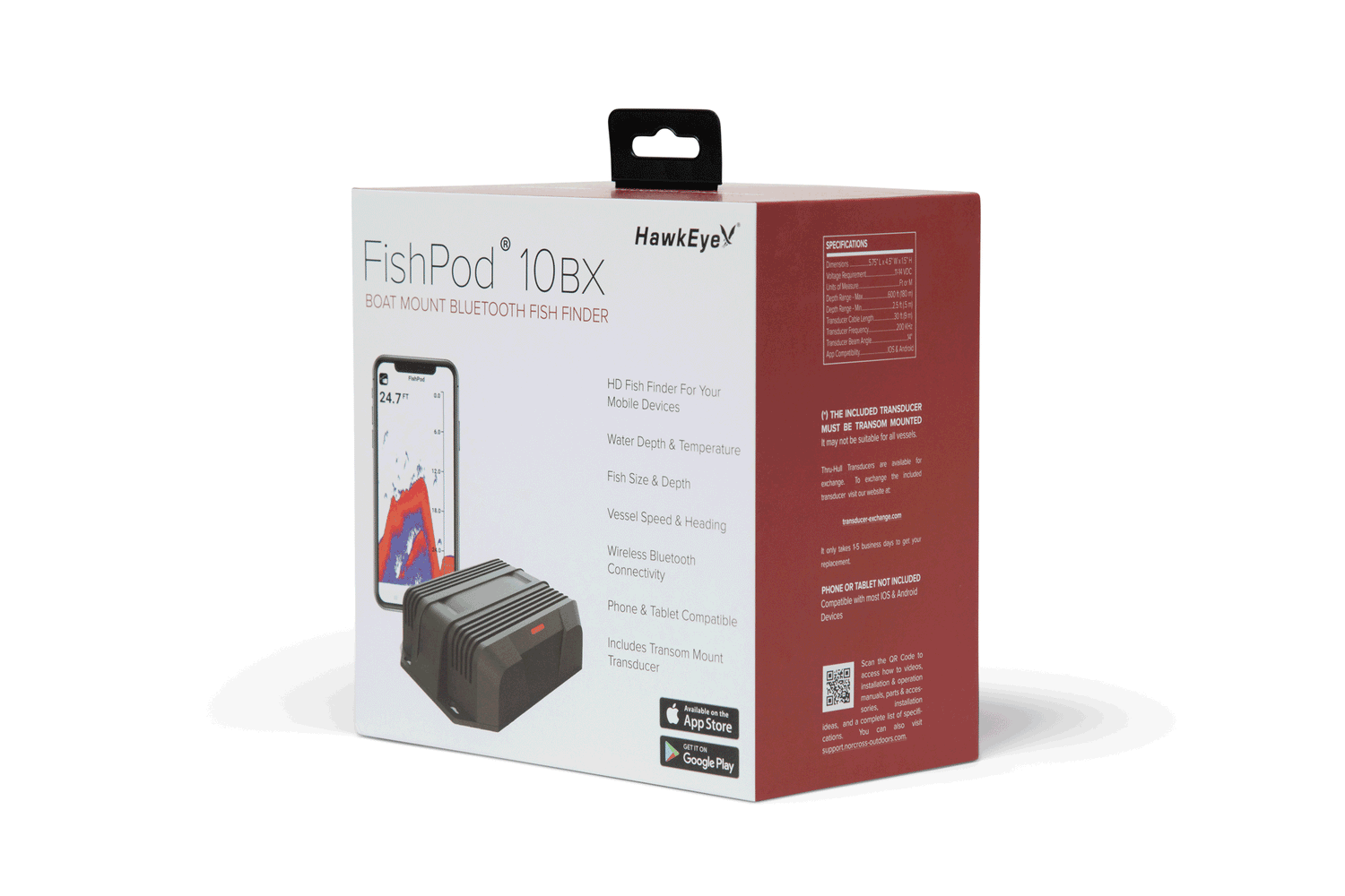 FishPod® 10BX Boat Mount BlueTooth Fish Finder