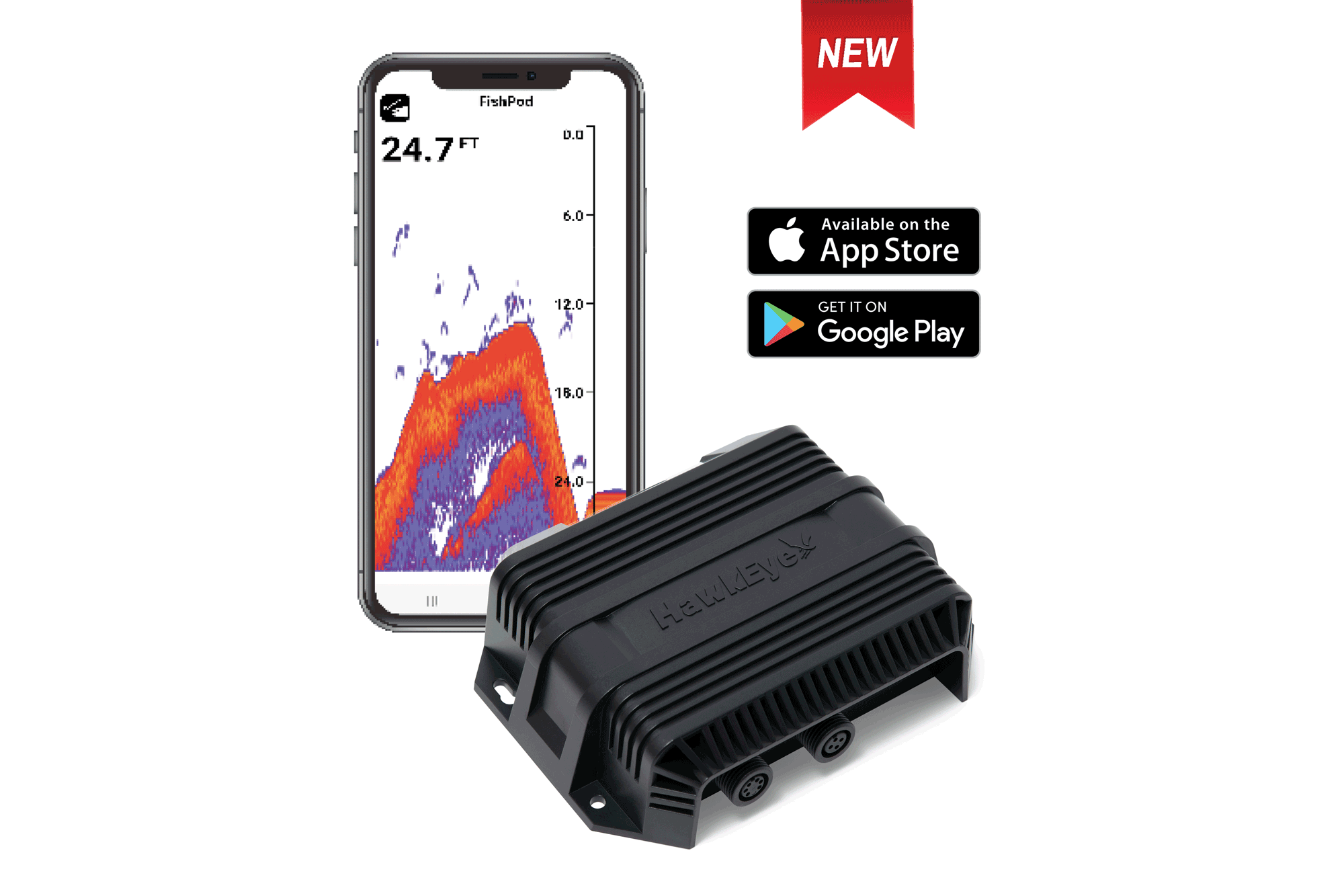 FishPod® 10BX Boat Mount BlueTooth Fish Finder