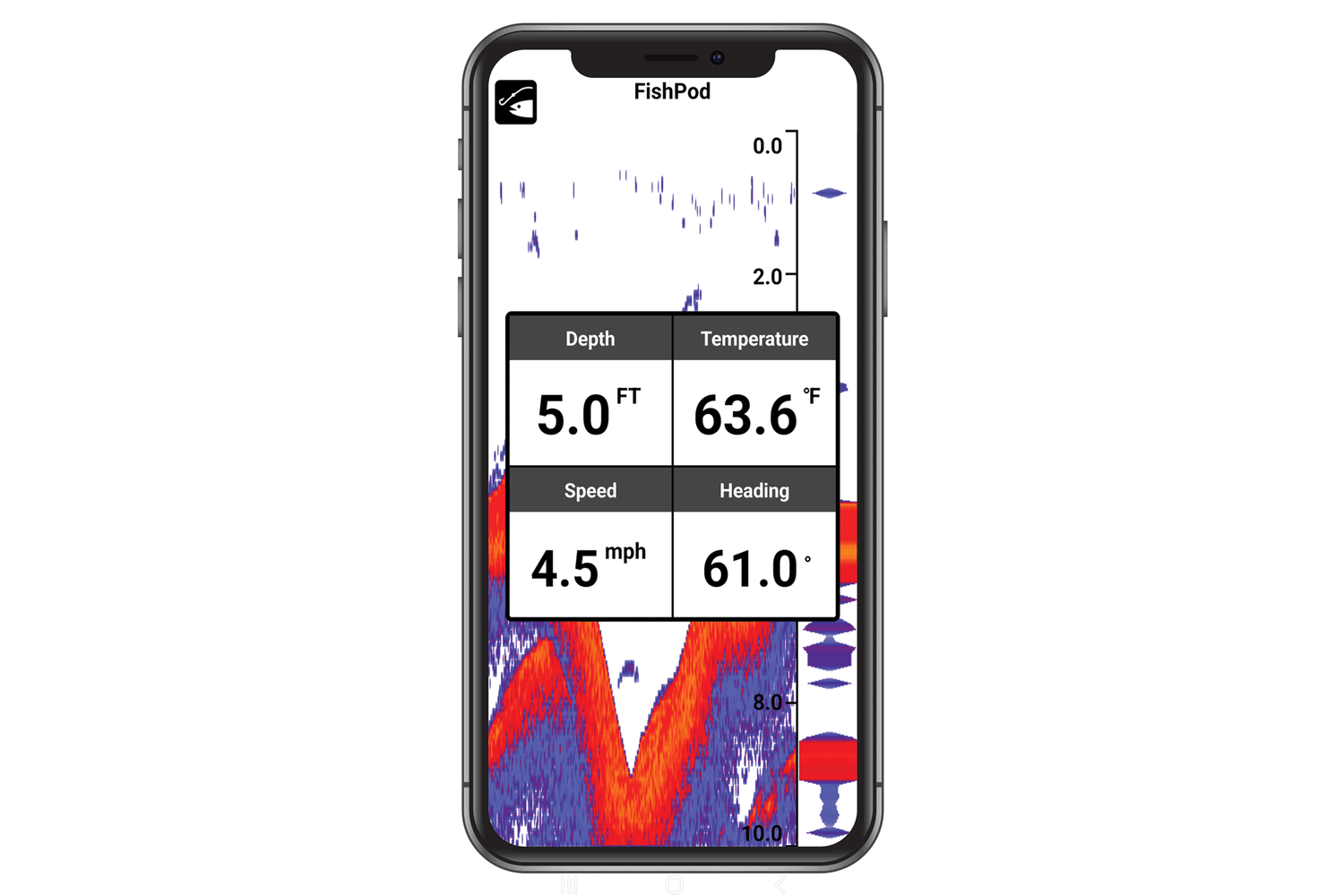 FishPod® 10BX Boat Mount BlueTooth Fish Finder
