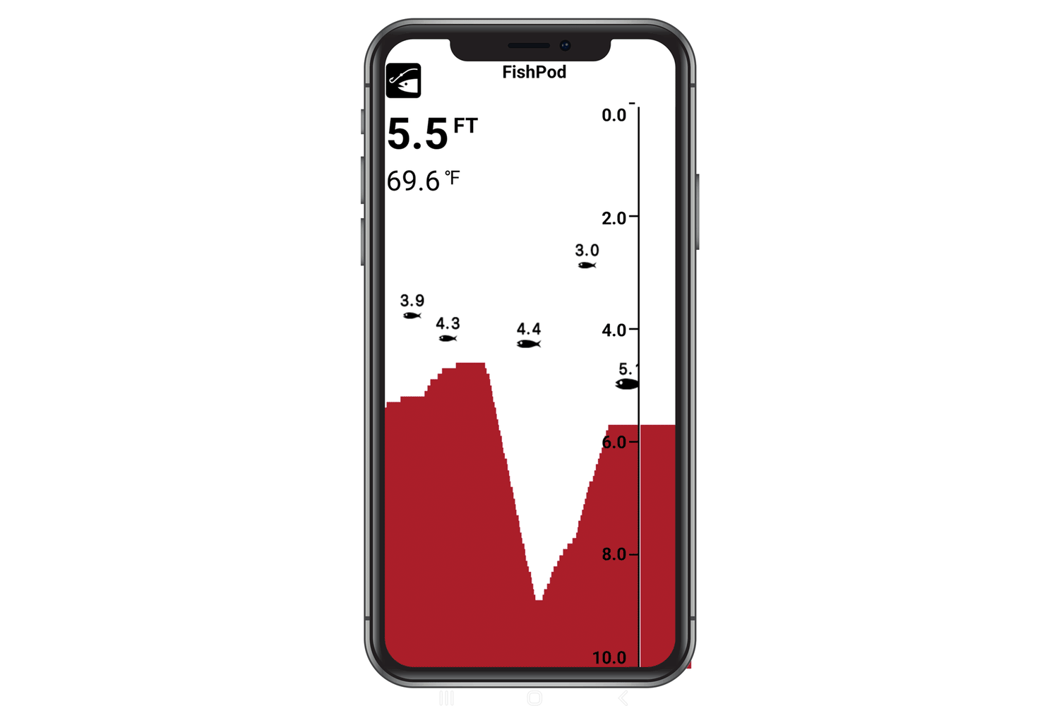 FishPod® 10BX Boat Mount BlueTooth Fish Finder