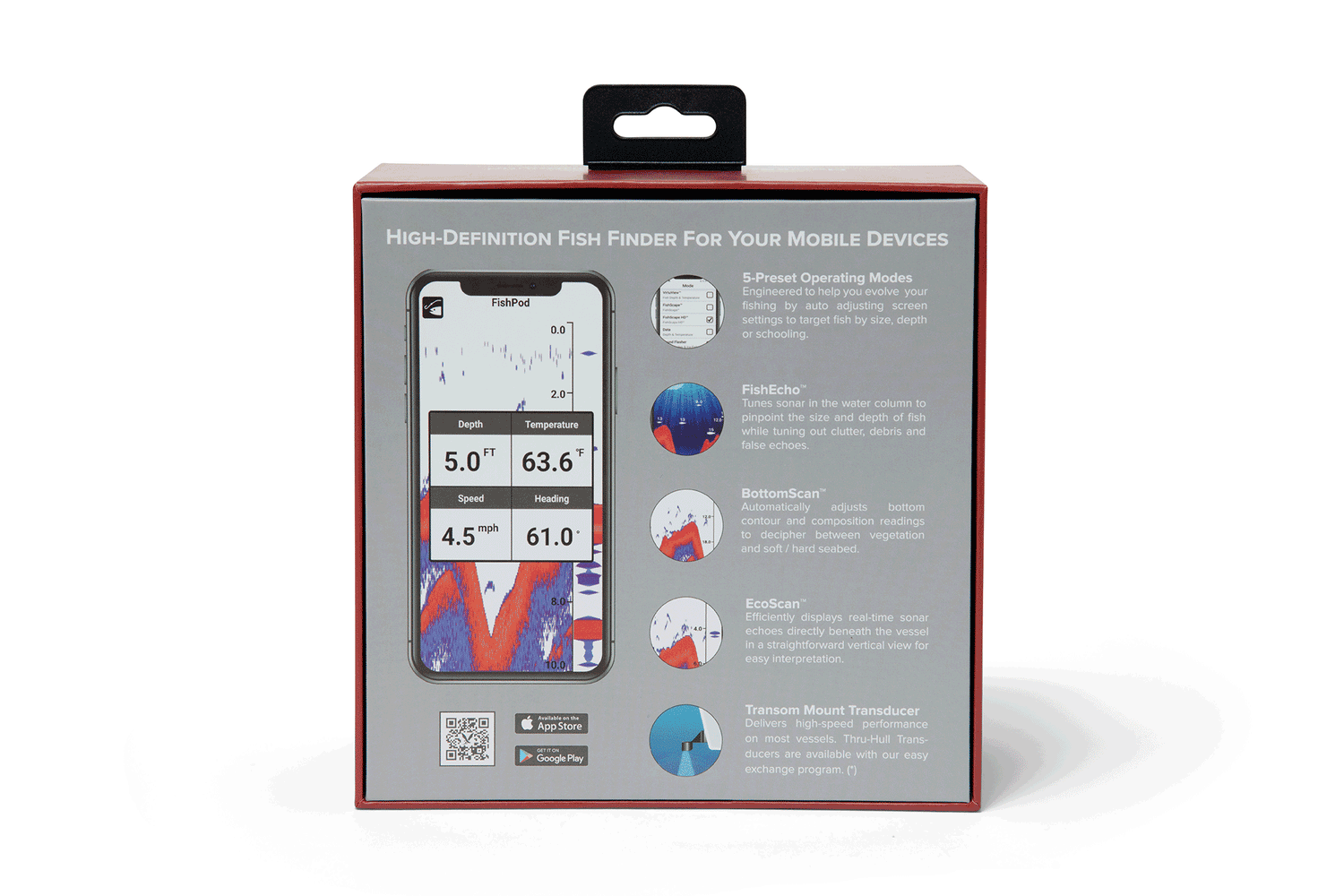 FishPod® 10BX Boat Mount BlueTooth Fish Finder