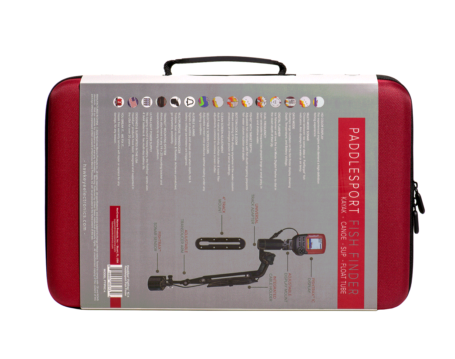 FishTrax™ 1C-k | PaddleSport Fish Finder With Carrying Case