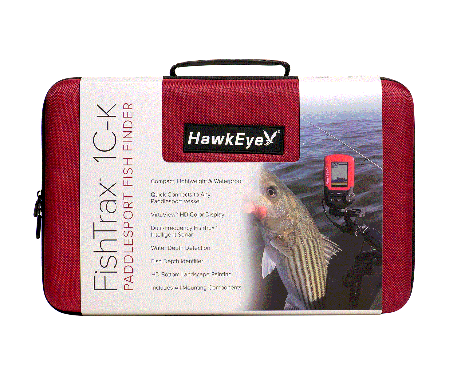 FishTrax™ 1C-k  PaddleSport Fish Finder With Carrying Case – HawkEye®  Electronics
