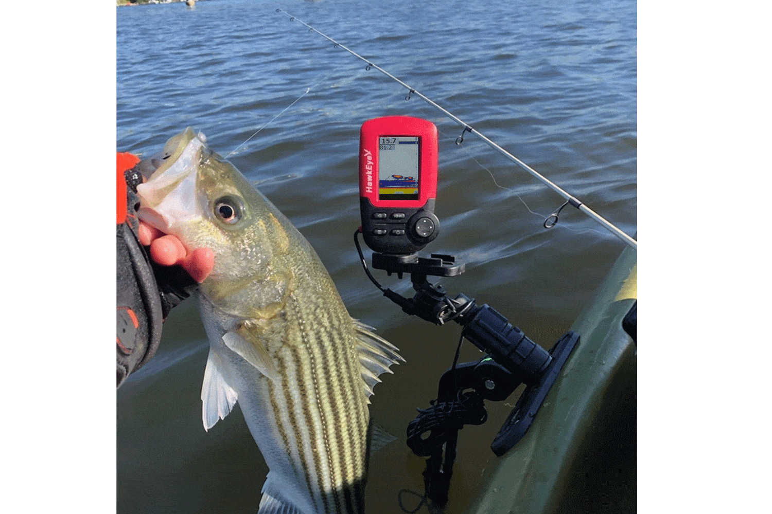 HawkEye FishTrax 1X Dot Matrix Portable Fish Finder - Metos Offshore